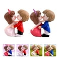 thumbnail image 3 of 2 Pairs Adorable Couples Desktop Cake Topper Plastic Dashboard Decoration, 3 of 9