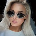 thumbnail image 4 of Typpkmm Oval Sunglasses for Women Men Trendy Metal Frame Sun Glasses Classic Shades, 4 of 7