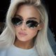 thumbnail image 4 of Typpkmm Oval Sunglasses for Women Men Trendy Metal Frame Sun Glasses Classic Shades, 4 of 7