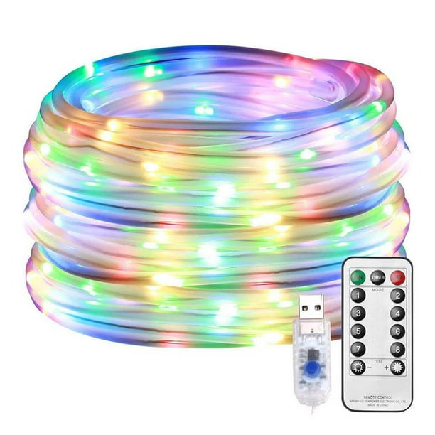 Kearding Lámpara de tubo Usb de 8 funciones con Control remoto, cadena para jardín, balcón, decoración impermeable para festivales, lámpara colorida Iluminación navideña Numero 3 Kearding HA024670-03