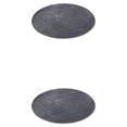 thumbnail image 2 of Bewildely Alfombra de poliéster artesanal exquisita para alfombras redondas modernas y elegantes para sala de estar y dormitorio Gris profundo 2Conjunto, 2 of 6