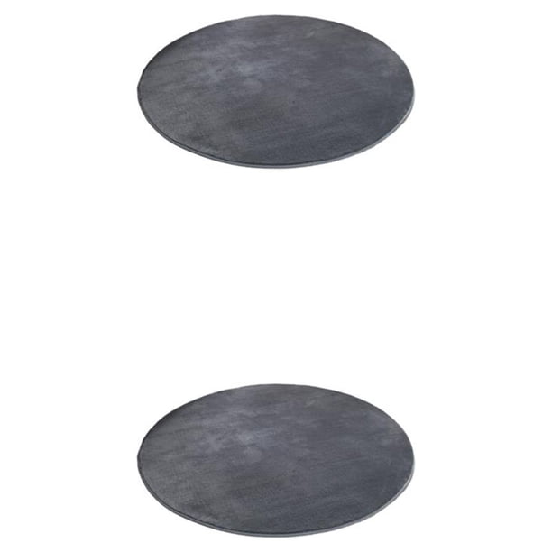 Billuyoard Alfombra gris no tóxica e inodoro para un hogar seguro y saludable Sala de estar Dormitorio Alfombras redondas Gris profundo Gris profundo 2Conjunto