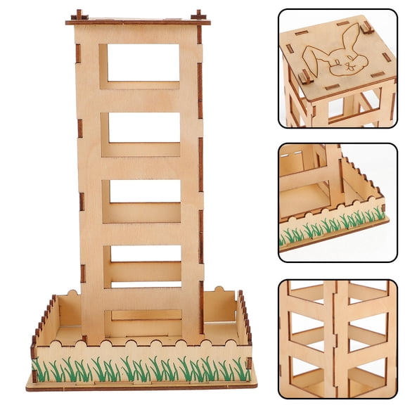 LOLIPPYY Hay Dispenser for Bunny Light Brown Simple Design 1Pack