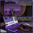 thumbnail image 4 of Transparent Keyboard Case for iPad 10.9/11 inch Air4/5/6/Pro, 360° Rotating Hinge, Full-Size Tactile Keys, 7 Colors Backlight, Trackpad. (Cyber Purple, 10.9/11-in Air/Pro), 4 of 4