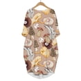 thumbnail image 2 of CLOOCL Mid Dresses Long Sleeve Pullover Harajuku Mushroom Printing Robe Femme Loose Fit Fashion Graphic Dress, 2 of 4