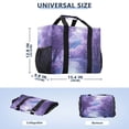 thumbnail image 3 of Large Hand-Held Storage Bag Kitchen Reusable Grocery Bags， Travel Tote Bags， Waterproof Tote，Laundry Bag，Beach Bag， Pool Bag Purple River Picture, 3 of 8