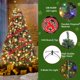 thumbnail image 4 of 7.5ft fluffy fraser fir pre-lit artificial christmas tree con 600 multicolor lights, 9 modes, hinged branches, 1300 tips, y stand con foot switch para holiday home decor, 4 of 8