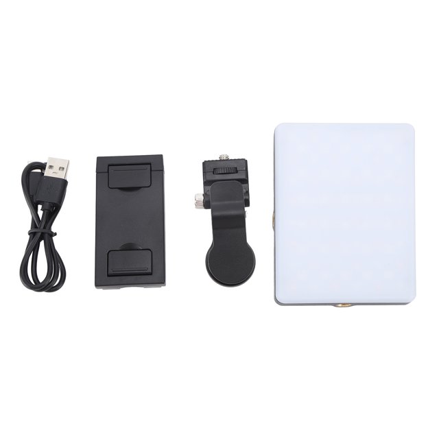 Luz de relleno a todo color, 2000 mAh, LED RGB a todo color, recargable, con clip para videoconferencias y vlogs.