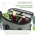 thumbnail image 4 of Kato Insulated 3 Bottle Wine Carrier Tote Cooler Bag for Travel Picnic Padded Champagne Glass Carrying Case, 4 of 7
