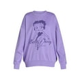 thumbnail image 5 of Betty Boop Women's Graphic Monochrome Crewneck Sweatshirt, 5 of 5