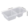 thumbnail image 3 of Fruit Storage Containers, Food Containers with Lids, Clear Two Compartment Large Capacity Plastic Box, Airtight for Food Preservation, for Home, Camping and Picnic, AKLJWH - #08 White - 1PC, 3 of 6