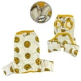 thumbnail image 3 of Klippo KBD101L Ultra Plush Happy Face Front Sleeveless Pajamas, Yellow - Large, 3 of 4