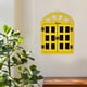 thumbnail image 5 of Pizarra con mensaje en forma de ventana, adorno de madera vintage para colgar. Amarillo, 5 of 9