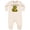 Natural Heather, variant on Snappy but Sweet Cute Alligator Baby Fleece Romper