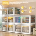thumbnail image 4 of EnHomee 250QT Storage Bins with Wheels Clear Plastic Storage Bins with Lids 5 Pack Stackable Storage Bins for Closet Organizers and Storage, 4 of 10