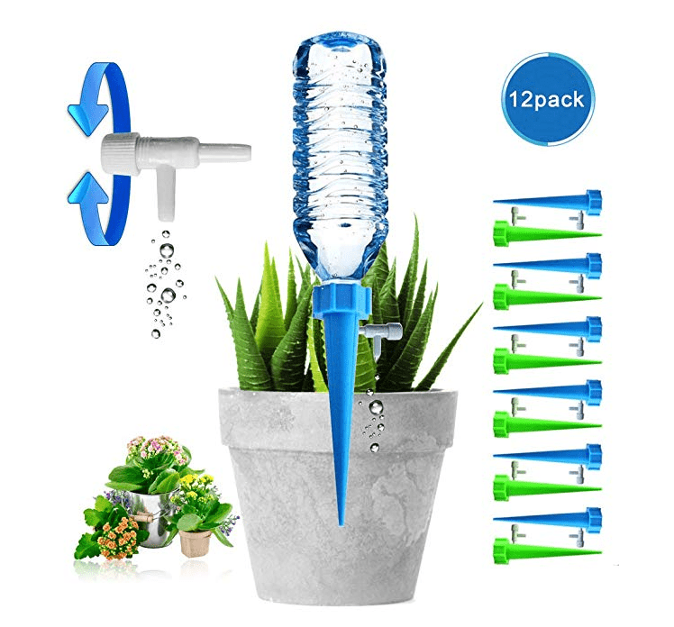 Details about   4-12X Plant Water Funnel Self Watering Spikes Slow Release Control Valve SwitLN 