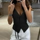 thumbnail image 2 of Chaleco informal de verano para mujer 2025, estilo británico, sin mangas, cuello en V liso, corte holgado, perfecto con leggings o vaqueros, tallas S-XL, para la oficina o fiestas, 2 of 6
