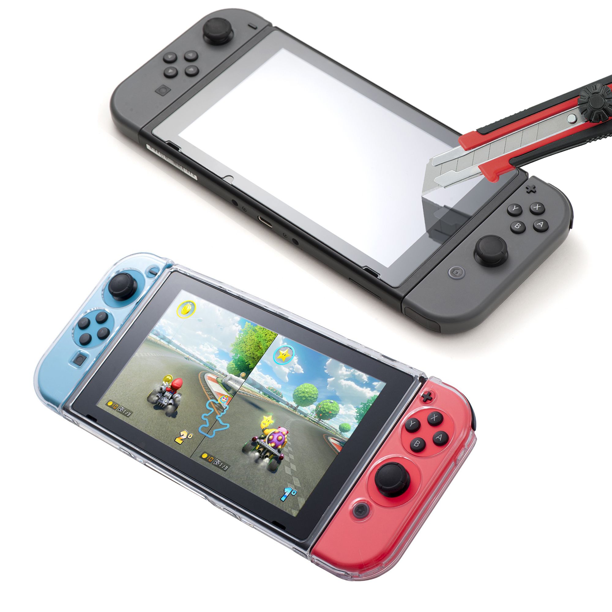 Nintendo Switch Case Bundle Screen Protector, by Insten Fully Protected