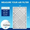 thumbnail image 2 of LotFancy Filtros de Aire 16x25x1, Filtros de Aire para Horno HVAC AC Plisados MERV 13, Paquete de 6, 2 of 8