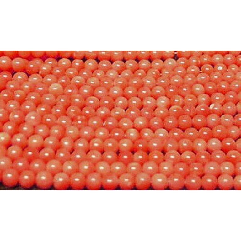 AAA+ Natural Deep Salmon Coral Bead 9 inch Strand | 2mm-3mm |, Adult Unisex, Pink