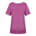 thumbnail image 4 of Ashirexll Women's T-shirts, Short Sleeve Tops for Women, Womens Solid Color Short Sleeve Top Crew Neck Short Sleeve Blouse, 4 of 6