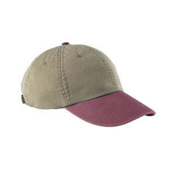Adams AD969 Optimum Pigment Dyed-Cap - Khaki Burgundy