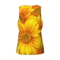 thumbnail image 5 of Fotbe 3D Sunflowers Pattern Men's Quick Dry Workout Tank Top Gym Muscle Tee Fitness Bodybuilding Sleeveless T Shirt Breathable Workout Shirt-, 5 of 9