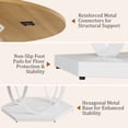 thumbnail image 4 of Pikvki 42" Round Dining Table with Seorage Shelf, 3 Tier Circle Kitchen Table for Dining Room, Natural Oak, 4 of 9