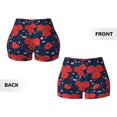 thumbnail image 3 of Sikiie Rose Flower Print Workout Shorts Women Scrunch Butt Gym Shorts Seamless High Waist Tummy Control Yoga Biker Athletic Shorts, 3 of 5