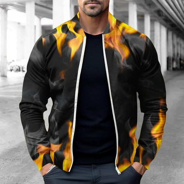 LOVZFMLL Jackets for Men Pullover Sweater Stand Collar Elastic Solid Color Half Sweater For Men Stand-up Collar Sweater