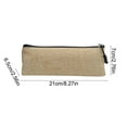 thumbnail image 3 of JeashCHAT Small Pencil Case Triangular Design Pencil Pouch Stationery Bag Zipper Canvas Pen Case Pencil Storage Bag for Office College, Beige, 3 of 6