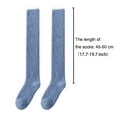 thumbnail image 4 of JeashCHAT Autumn Winter Women Home Thick Warmth Coral Fleece Knee-pad Stockings, 4 of 4
