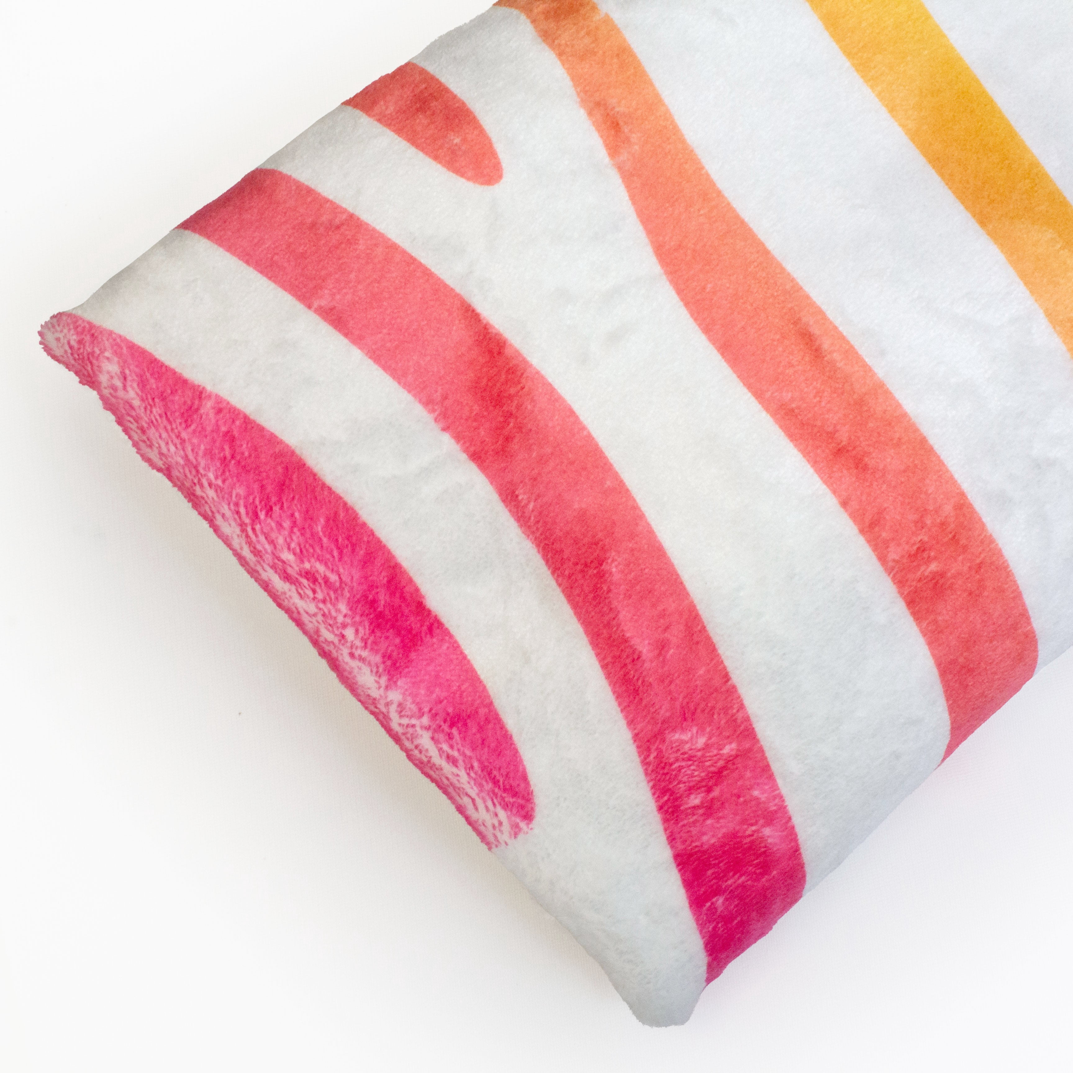 Everything Comfy Zebra Print Decorative Throw Blanket, 30" X 40", Rainbow Gradient/White
