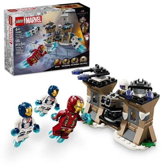 LEGO Marvel Iron Man & Iron Legion vs. Hydra Soldier Avengers Toy, Marvel Gift for Young Super Heroes, 76288, Includes 135 Pieces, Ages 6+