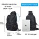 thumbnail image 2 of 12.6 x 7.87 x 3.15 inchesCamouflage BlackMochila bandolera pequeña con bandolera para hombres y mujeres, mochila ligera con una correa, mochila para senderismo, caminar, andar en b, 2 of 3