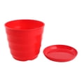 thumbnail image 2 of Maceta de plástico cilíndrica para plantas de aloe, cactus y hierbas, color rojo, 2 of 3