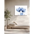 thumbnail image 5 of Light Blue Tulip Wall Art for Living Room,Canvas Picture Wall Decor for Bathroom Bedroom,Farmhouse Abstract Elegant Flowers Painting Artwork for Office Kitchen Hallway Dining Room Home Decor 12"x16", 5 of 8