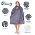 thumbnail image 4 of Bare Homey Plush Sherpa Wearable Blanket - Fluffy & Soft - Lightweight - Adult, Dusty Purple, 4 of 9