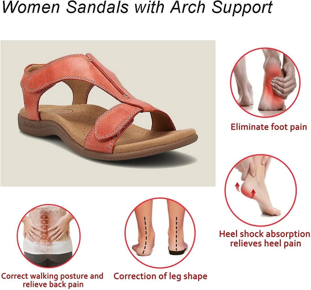 Comfortable Orthopedic Sandals for Women, Sursell Orthopedic Sandals, Beach  Flat Casual Sandals (Grey, 36) - Walmart.com