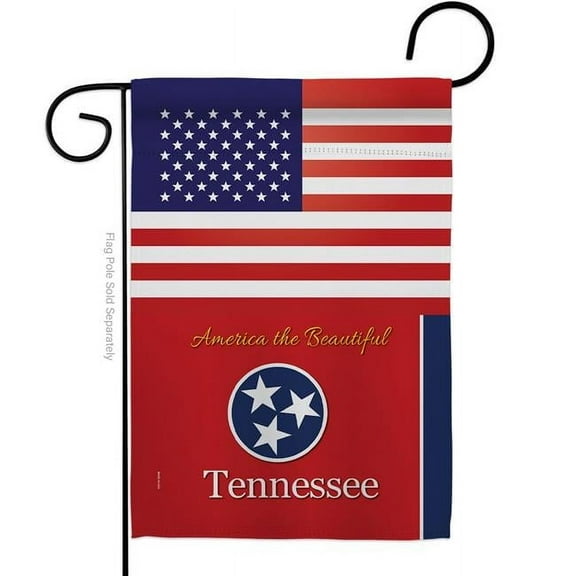 Americana Home & Garden G142594-BO 13 x 18.5 in. USA Tennessee American State Vertical Garden Flag with Double-Sided House Decoration Banner Yard Gift
