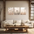thumbnail image 3 of ZHONGYUTONG 3 Piece Dandelion Canvas Wall Art Beige Floral Picture Neutral Flower Painting Reed Grass Print for Bathroom Decor Framed (11.00" x 14.00" x 3PCS), 3 of 5