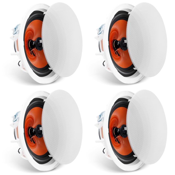 VEVOR 4PCs 8 in Ceiling Speakers 100W Flush Mount Ceiling & in-Wall Speakers