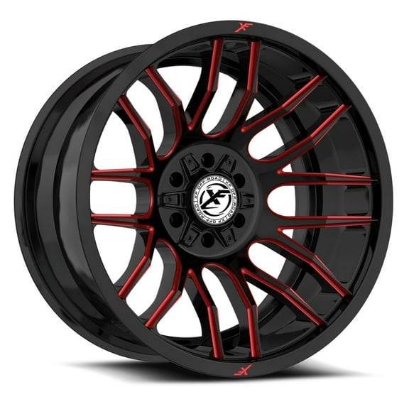 XF Off-Road XF-232 20x10 8x165.1 8x170 -12 Cb 125.2 Gloss Black & Red Milled