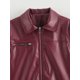 thumbnail image 4 of HH TRAF Otoño Mujeres Solapa Cremallera Manga Larga Bolsillos Diseño Vino Tinto Abrigos 2024 Mujer Casual Chaqueta Suelta Abrigos Ropa de Calle, 4 of 4