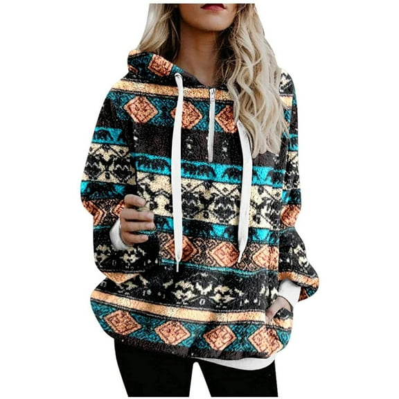 LEAVINGSUO Blouse for Women Long Sleeve Tops Womens Fleece Sweatshirts with Pockets Sweatshirts Athletic Hoodies Pullover Outwear