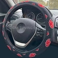thumbnail image 2 of 14.5-15 Inch Anime Red Cloud Naturo Akatsuki Steering Wheel Cover for Soft Manga Ninja Steering Wheel Protector Car Styling B, 2 of 6