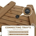thumbnail image 4 of GloryStar Ensemble de 2 Chaises Adirondack Hautes d'Extérieur en HDPE, Tabourets de Bar Adirondack Paio avec Plateau de Raccord, Chaises Adirondack Hautes en Poly Recyclé pour Terrasse, Cour Arrière, Balcon, 4 of 8