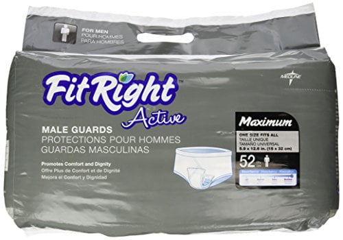 Medline FitRight Active Bladder Control Guards For Men, 208 ct