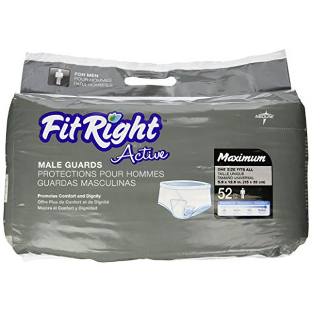 Medline FitRight Active Bladder Control Guards For Men, 208 ct