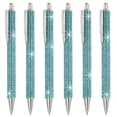 thumbnail image 1 of Bolígrafo de Metal con Rhinestones Paquete de 6 Bolígrafos de Diamante de Cristal Tinta Negra Punta de 1.0mm Brillante para Regalo de Mujeres Toma de Notas Oficina Journaling, Azul Lago, 1 of 6